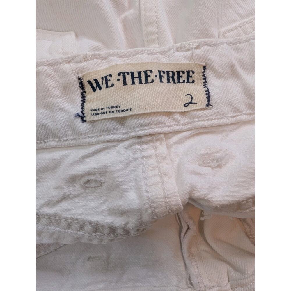 Free People We The Free Come As You Are Denim Maxi Skirt White Frayed Hem Sz- 2 - Picture 7 of 11